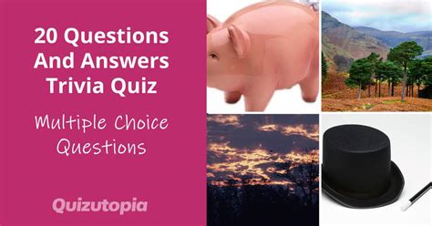 20 Questions And Answers Trivia Quiz Multiple Choice Quizutopia
