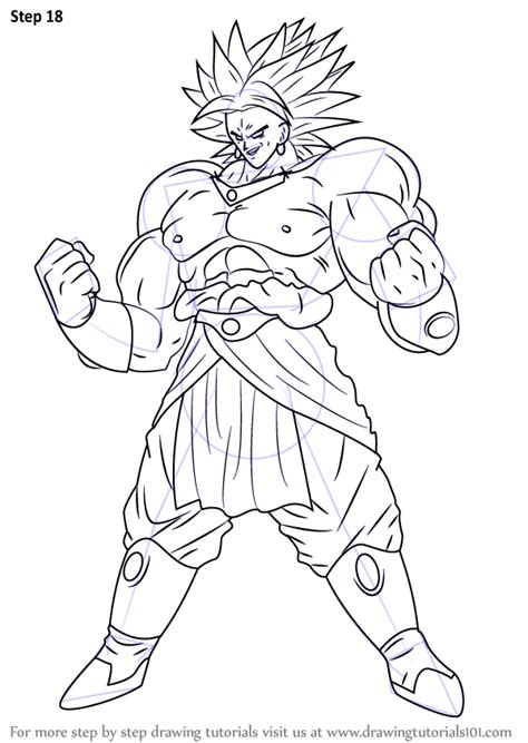 Learn How To Draw Broly From Dragon Ball Z Dragon Ball Z Step By Step