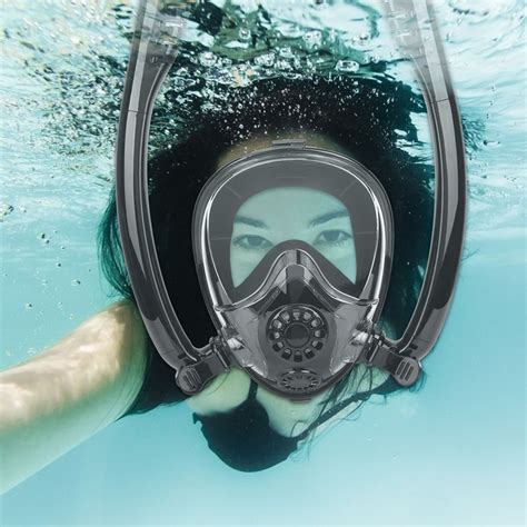 Full Face Snorkel Mask Easy Breathing Snorkeling Antifog Anti Leak