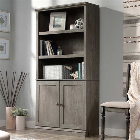 Sauder Select 5 Shelf Bookcase With Doors Bookcases And Cabinets