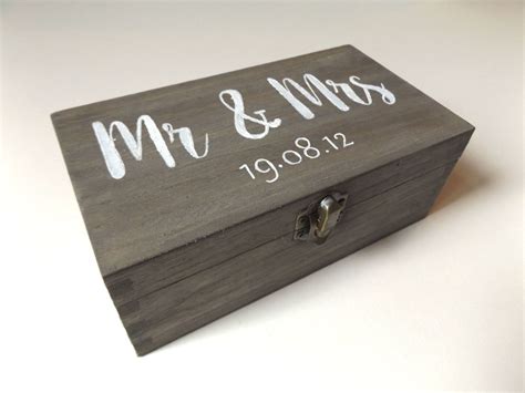 Personalised Mr And Mrs Wooden Box Make Memento 3 Wedding Keepsake
