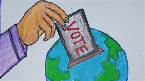 International Day Of Democracy Drawing Voters Day Poster Voters Day