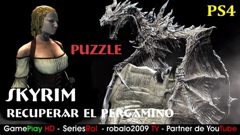 Solving the four totems puzzle in the volskygge dungeon in skyrim. SKYRIM PS4 | PUZZLE EL PERGAMINO ANTIGUO | SeriesRol - YouTube