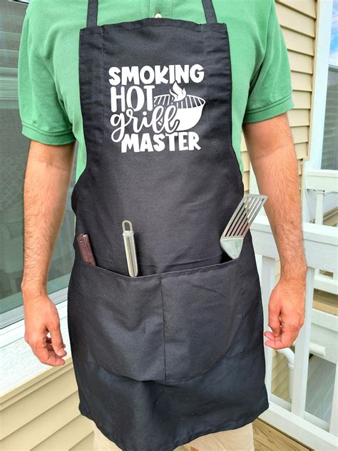 Smoking Hot Grill Master Grilling Apron Mens Apron With Etsy