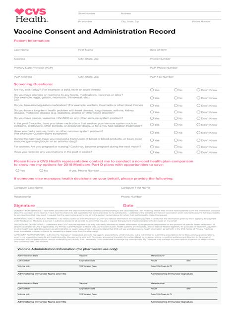 Cvs Vaccine Consent Form Fill Out Sign Online DocHub