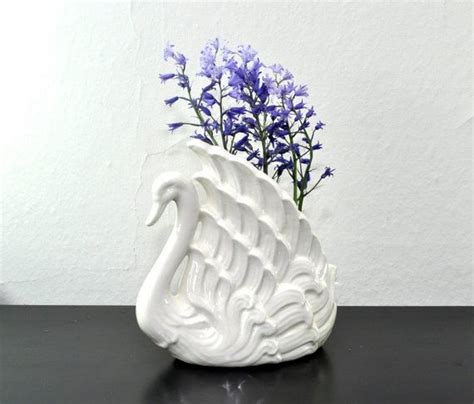 Vintage Swan Vase Or Planter White Swan By Dooleyfritzvintage 1600