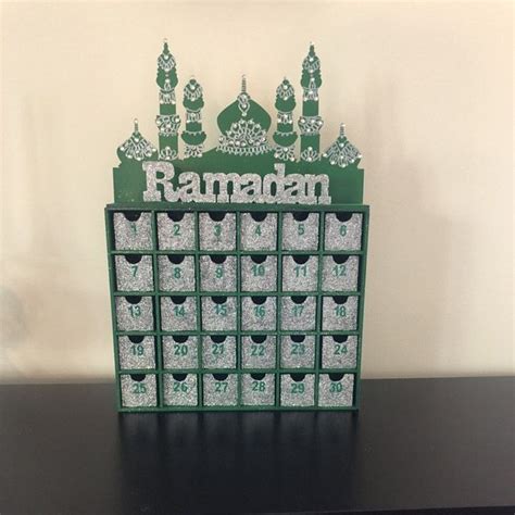 Ramadan Mosque Advent Calendar Wooden Ramadhan Decoreid Etsy Uk