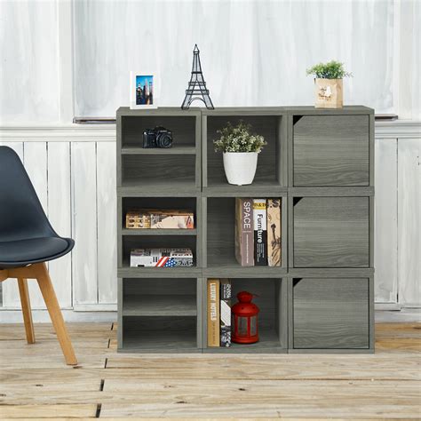 Grey Stackable Cube With Door Voc And Formaldehyde Free Way Basics