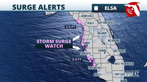 Tropical Storm Watches And Warnings Expanded In Florida As Elsa