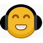Smile Emoji Emoticon Headphones Sound Icon Audio