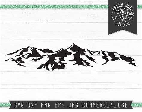 Rocky Mountains Svg Cut File For Cricut Mountain Silhouette Etsy