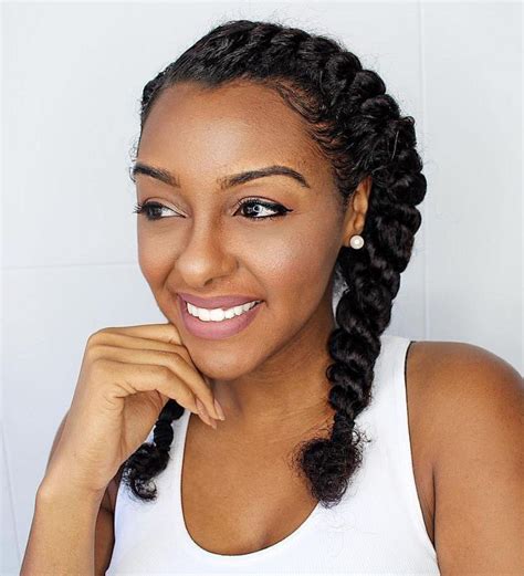 Flat twist your hair, add extensions and make this huge braided bun your style for the night. 35 Natural Braided Hairstyles Without Weave