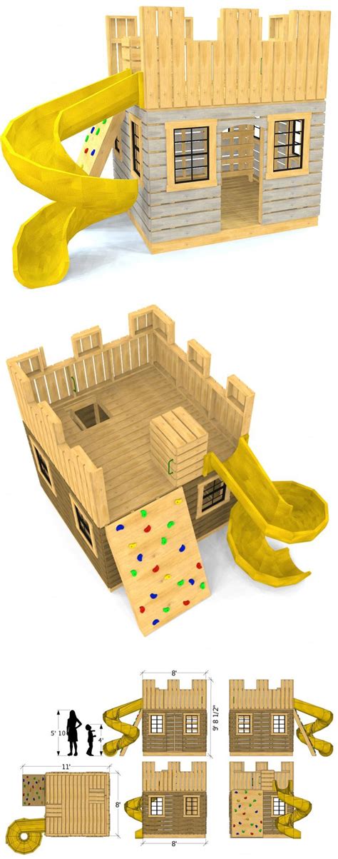 They can have tons of adventures and play along with their siblings or friends in their own backyard. The "Fun Fortress" play-set plan is a 2-level and compact ...