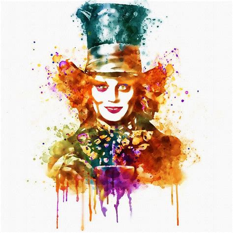 The Mad Hatter Watercolor By Marian Voicu Alice In Wonderland
