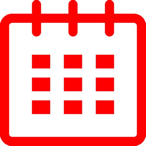 Icono De Calendario De Eventos Símbolo Png Rojo