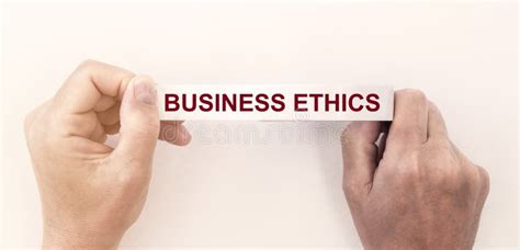 Business Ethics Inscription Concept Of Corporate Professional Moral