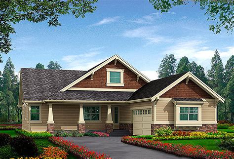 Granny pods allow grandma to live in a backyard. One Level Craftsman Home Plan - 23261JD | Architectural Designs - House Plans