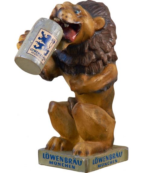Lowenbrau Munchen Beer Figural Lion Advertisment Displa