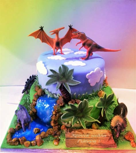 Dinosaur train dinosaur birthday dino cake birthday cake toppers sculptures christmas ornaments holiday decor party christmas jewelry. Dinosaur Birthday Cake - CakeCentral.com