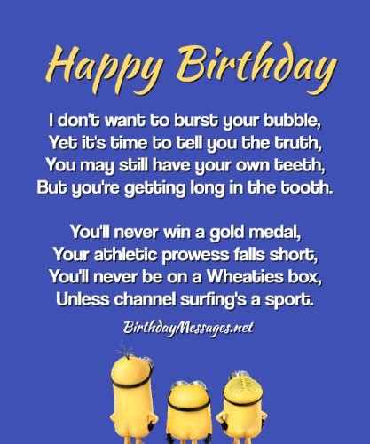 Funny Birthday Poems Funny Birthday Messages 2022