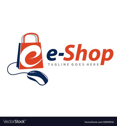 Online Shop Logo Ecommerce Logo Design Royalty Free Vector