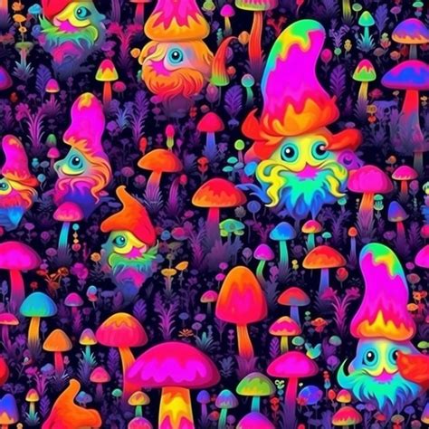 Premium Ai Image A Colorful Psychedelic Mushroom Wallpaper That Is