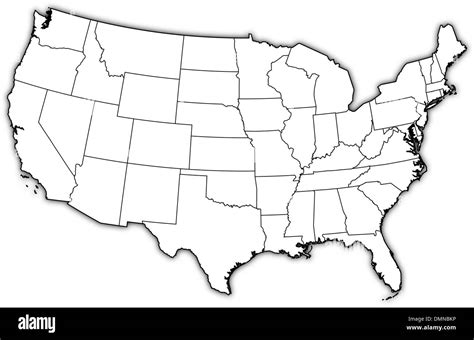 Mapa Pol Tico De Estados Unidos Im Genes De Stock En Blanco Y Negro Alamy