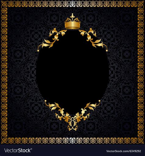 Royal Background With Frame Royalty Free Vector Image