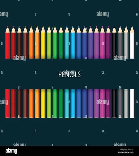 Colour Pencils Vector Illustration Stock Vector Image And Art Alamy