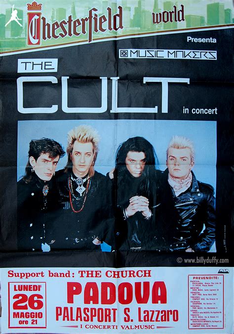 The Cult Poster - Padova 26-05-1986 - Billy Duffy
