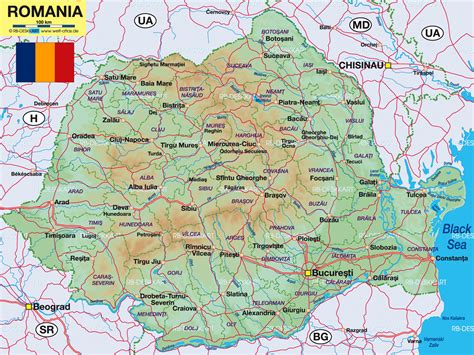 Map Of Romania Country Welt Atlasde
