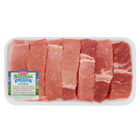 H E B Natural Boneless Texas Style Pork Loin Ribs Shop Pork At H E B