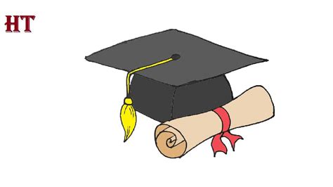How To Draw A Graduation Cap Step By Step For Beginners