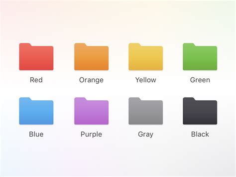 Colored Mac Folder Icons