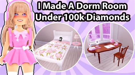 I Made A Dorm Room Under 100k Diamonds Royale High Campus 3 Cheap Dorm