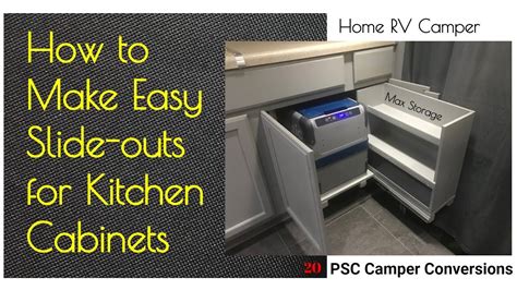 Reinforce the hole with metal tubing, trading off weight with structural integrity. How to Make Cabinet Slideouts for Pantry & Refrigerator Home RV Camper Van Kitchen Slide-outs ...