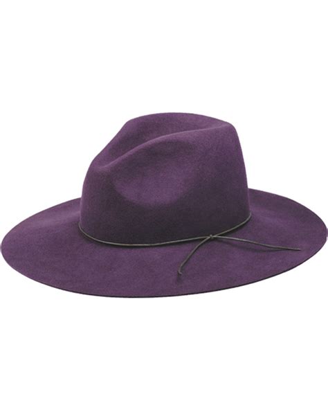 Peter Grimm Zima Flat Brim Hat Purple Flat Brim Hat Brown Hats