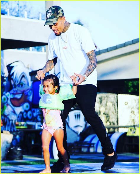 Chris Brown Celebrates Daughter Royaltys Third Birthday With Pool