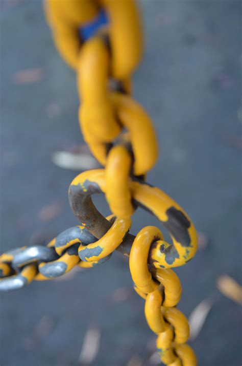 Yellow Iron Chain Free Stock Photo Public Domain Pictures