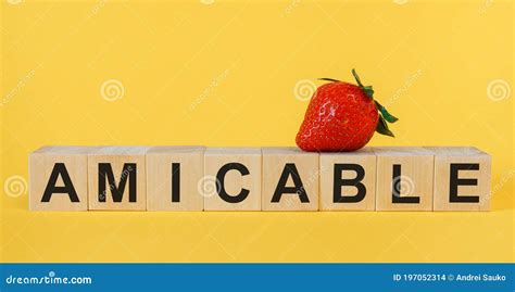 Amicable Word On Wooden Cubes Stock Photo Image Of Design Divorce