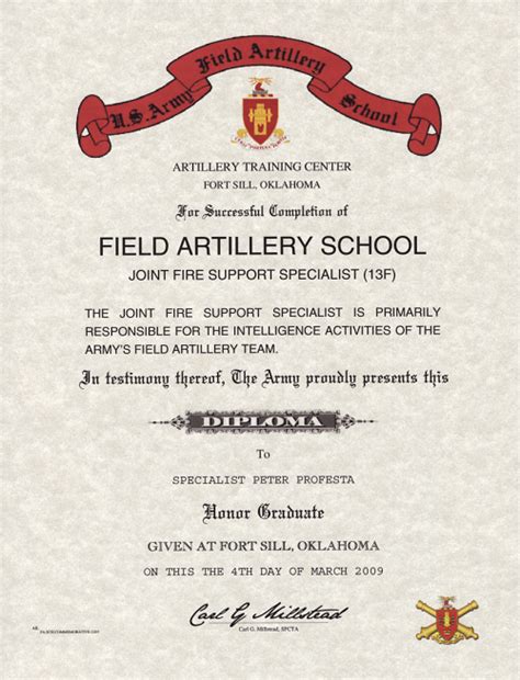 Army Field Artillery School Joint Fire Support 13f