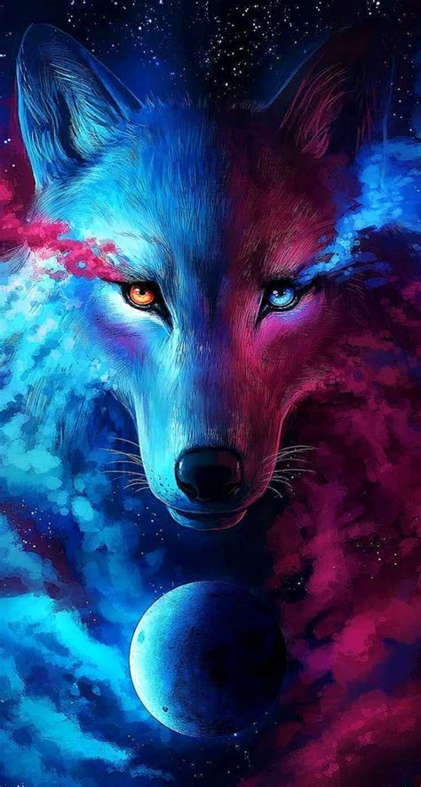 Cool Wolf Photo Galaxy Galaxy Wolf Wallpapers Wallpaper Cave
