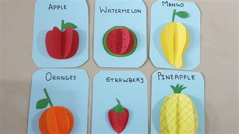 3d Fruits Paper Craft 3d Fruits Making For Kids Kids Craft Ideas