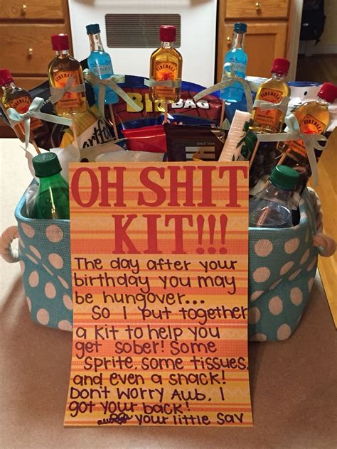 A young man's 21st birthday is seen by many as the day that he transforms from a boy into a man. 21st birthday "Oh Shit Kit" for my big!!! | 21st birthday ...