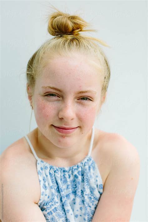 Portrait Of Tween Girl By Stocksy Contributor Helen Rushbrook Stocksy