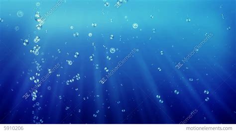 Blue Under Water Ocean Bubbles Loop Animation 4k Stock Animation