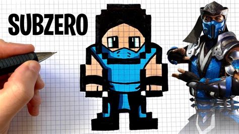 Como Dibujar Subzero De Mortal Kombat Pixel Art Youtube