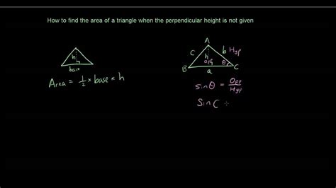 It needs to get done. Trigonometry lesson 5 - Finding the Area of a triangle ...