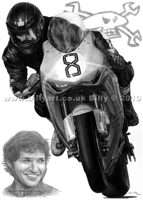 Guy Martin Limited Edition Motorcycle Fine Art Print By Billy