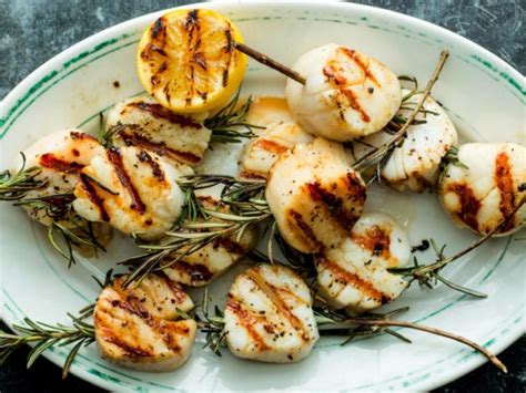 This refers to a process that reduces fat and calories while retaining the creamy texture of 6 cups microwave popcorn. Rosemary Lemon Grilled Scallops Recipe and Nutrition - Eat ...